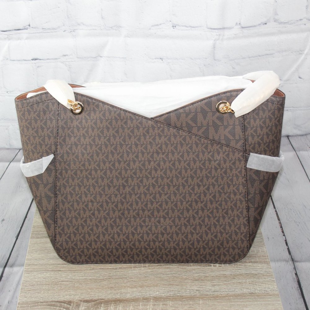 BNWT Authentic MICHAEL KORS Jet Set Large Logo Shoulder Bag